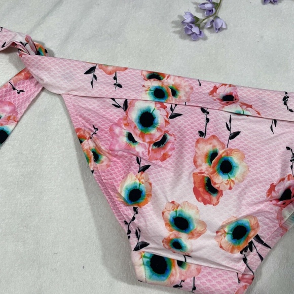 NEW Seafolly Cabana Rose Hipster Tie Side Bikini Bottom [SZ 4‎ US ] - Picture 11 of 11
